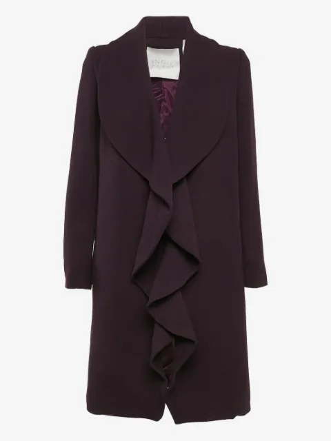 Ingie Paris pre-owned ruffle-lapels wool coat