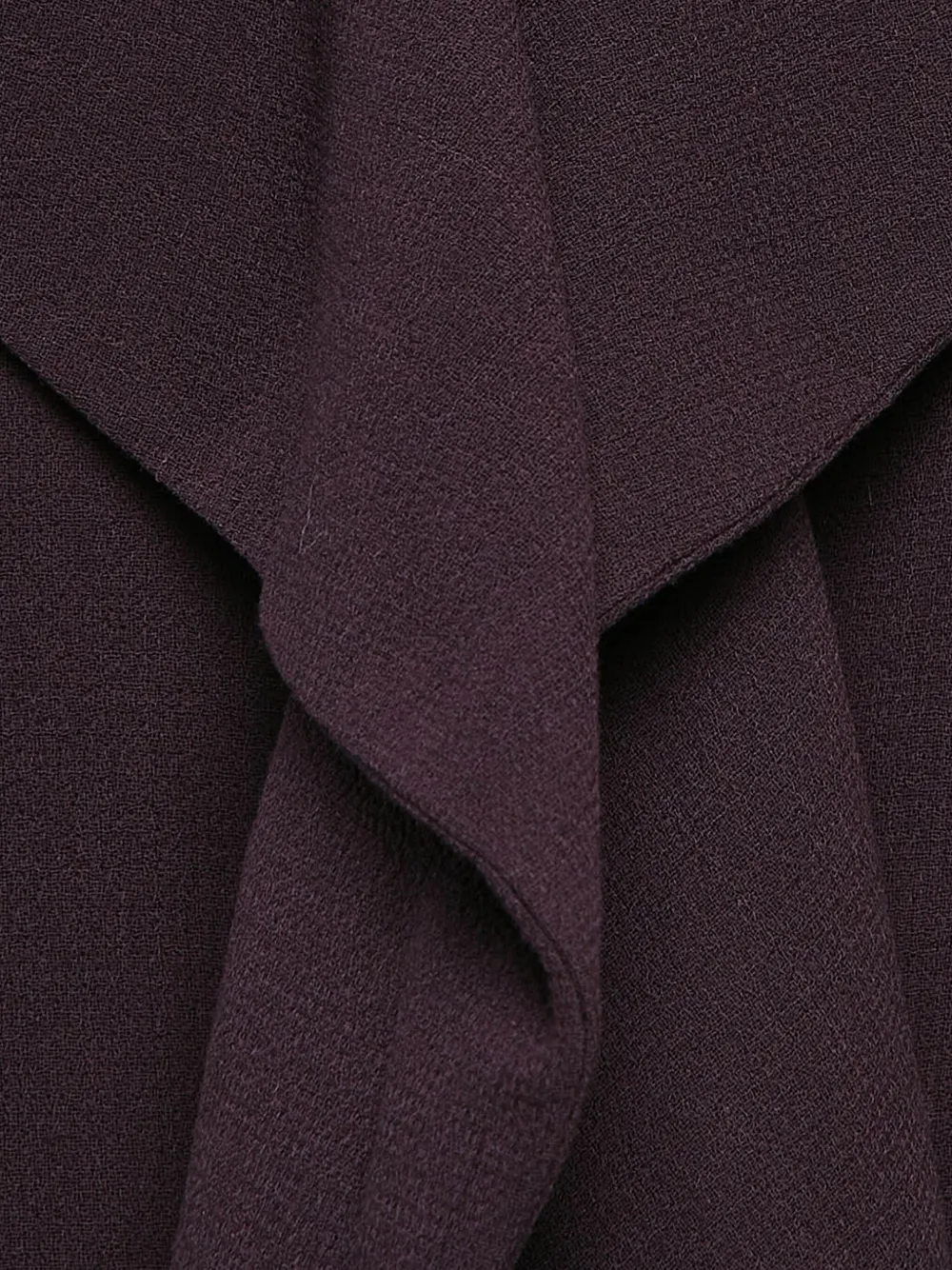 Pre-owned Ingie Paris Ruffle-lapels Wool Coat In Purple