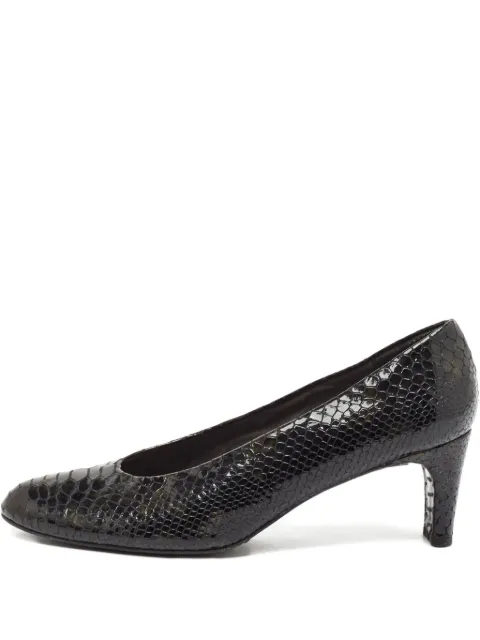 Stuart Weitzman 95mm embossed leather pumps