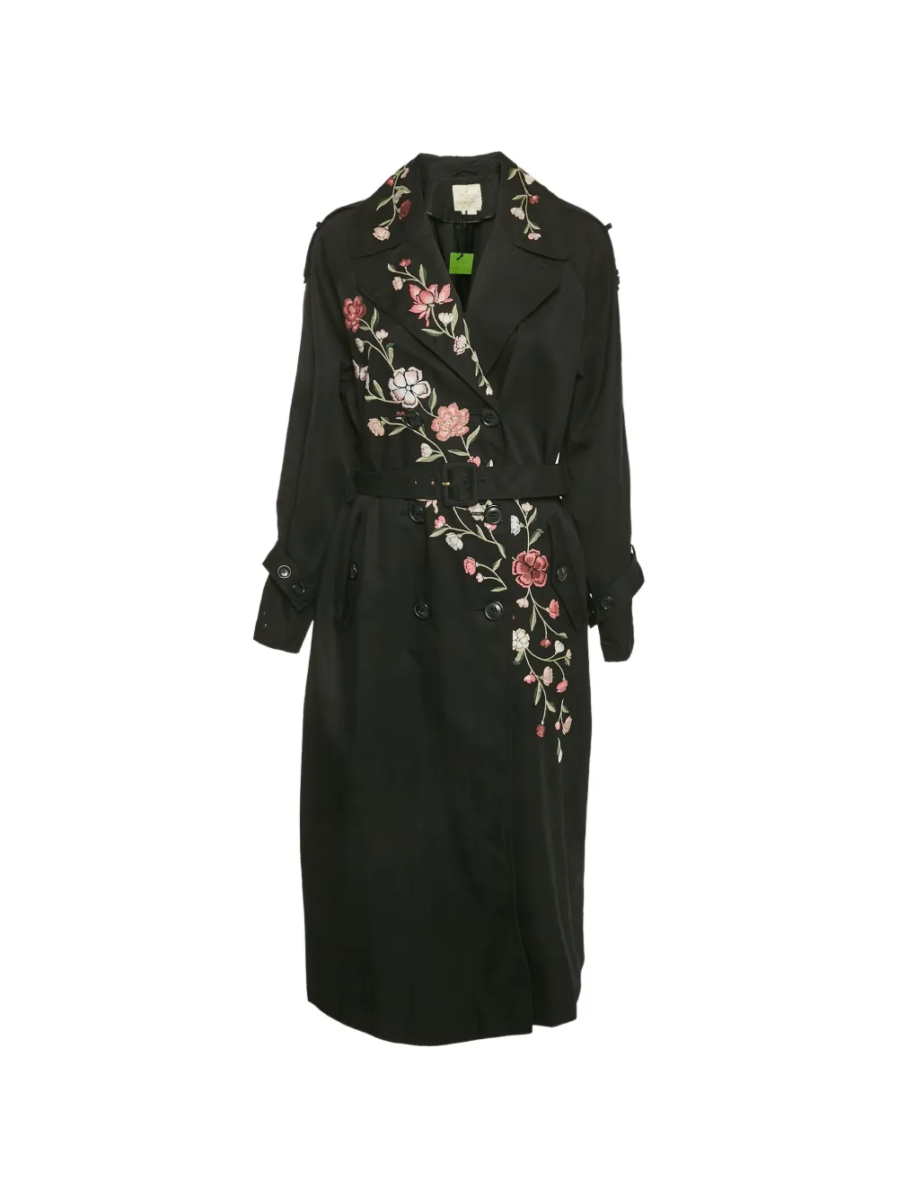 Kate Spade floral-embroidery coat - Schwarz