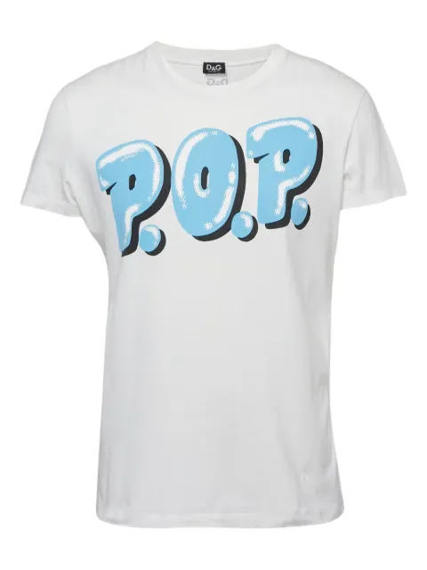 D&G Vintage playera con estampado gráfico