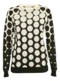 Stella McCartney Pre-Owned polka-dot pattern wool sweater - Black