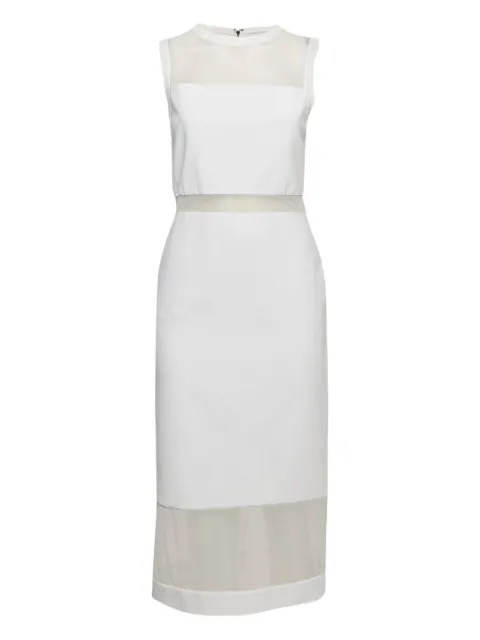 alice + olivia vestido midi en crepé