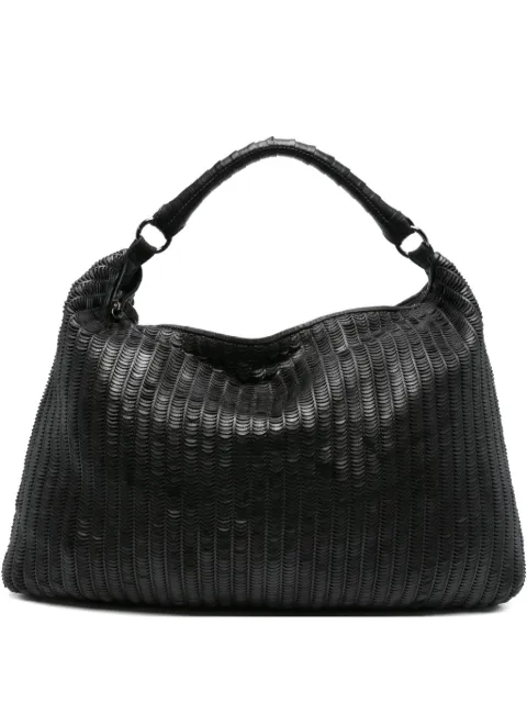 Reptile's House pleated leather tote bag