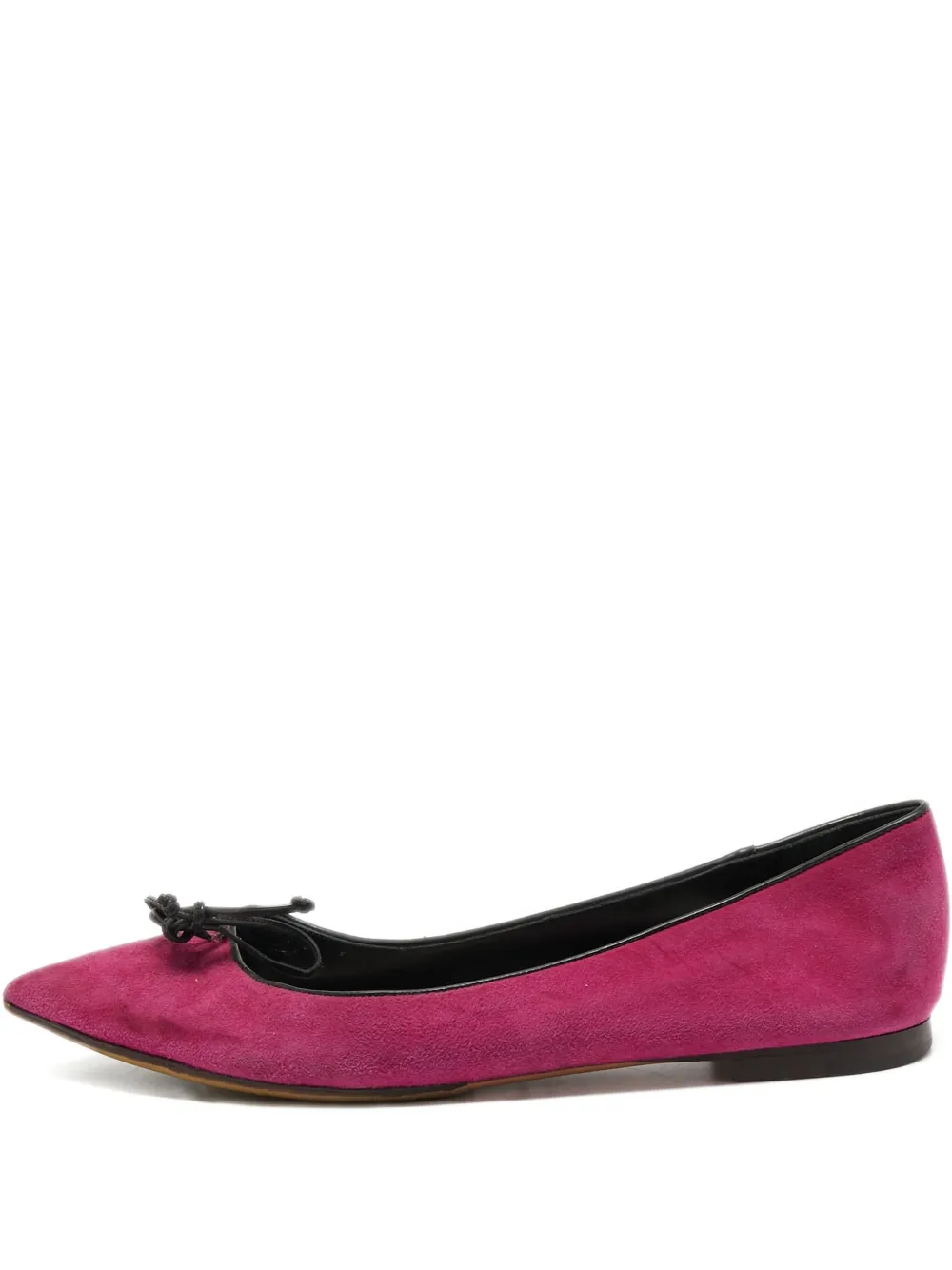 Pre-owned Tom Ford 2024 Suede Bow Flats In Purple
