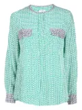 Equipment 2024 abstract-print silk blouse - Green