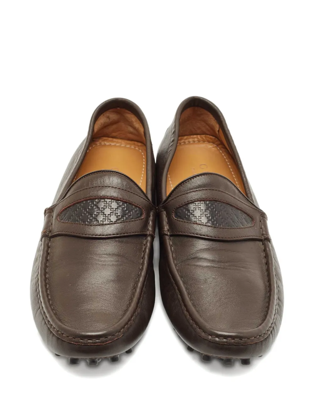 GUCCI Pre-owned Leather Loafers In Brown