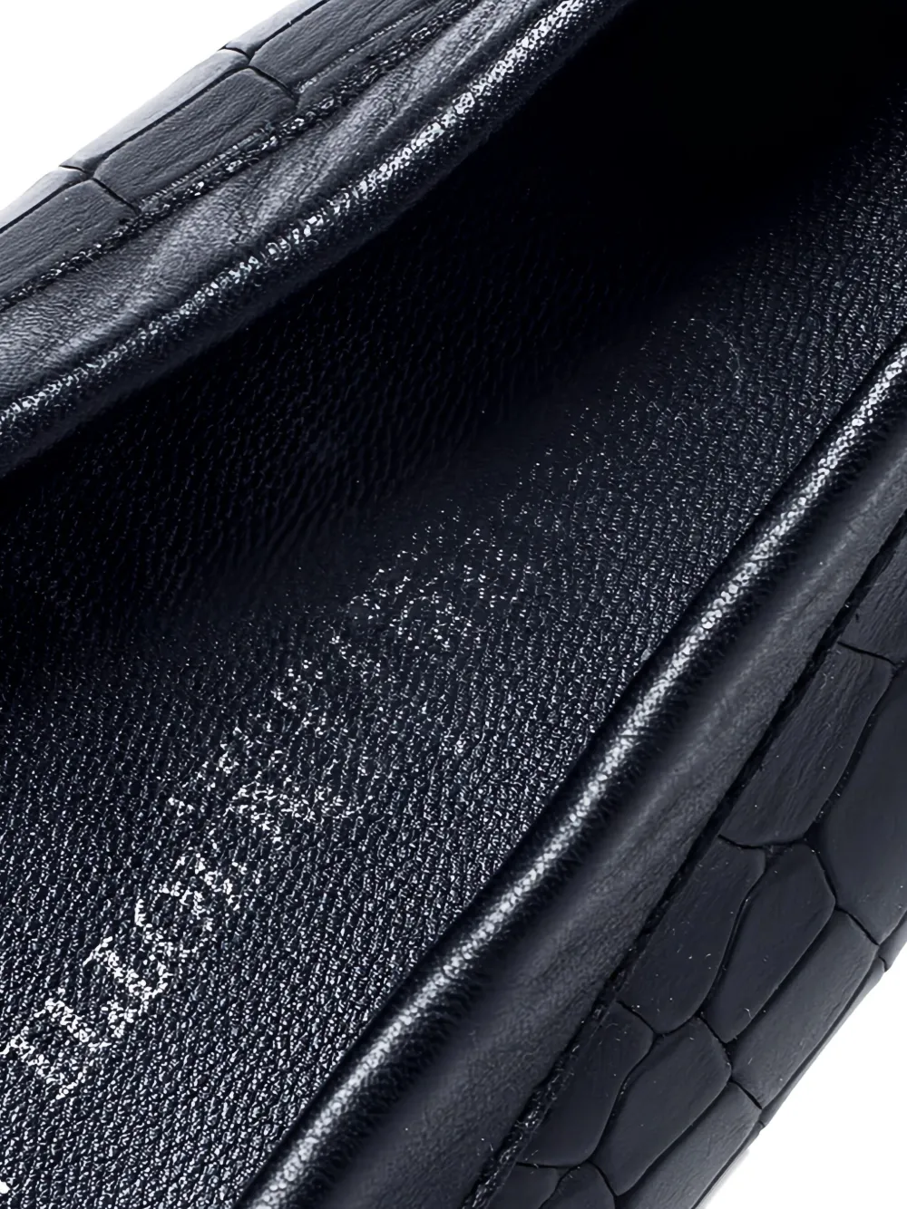 CESARE PACIOTTI Pre-owned 2024 Croc-embossed Leather Loafers In Black