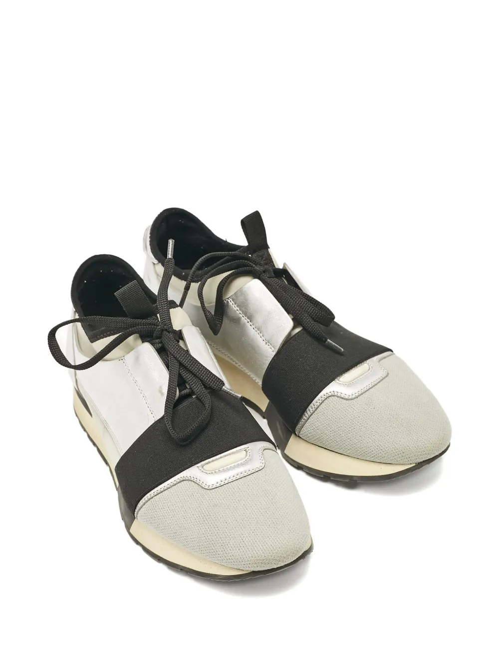 Balenciaga Pre-Owned Race Runner leren sneakers - Grijs