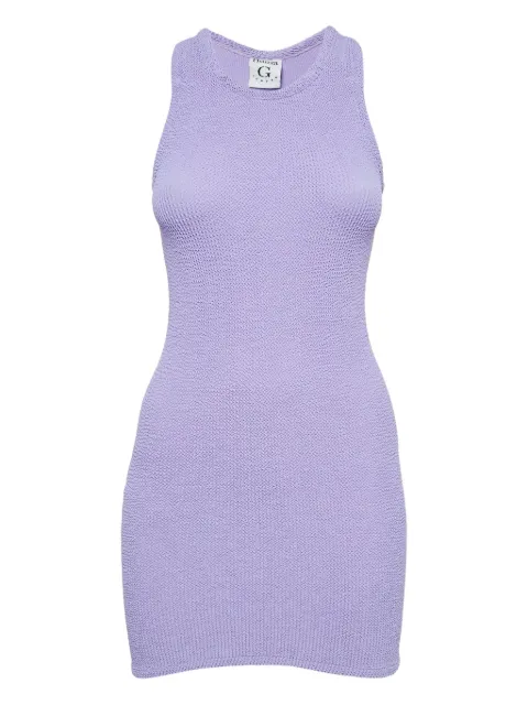 Hunza G knitted midi dress