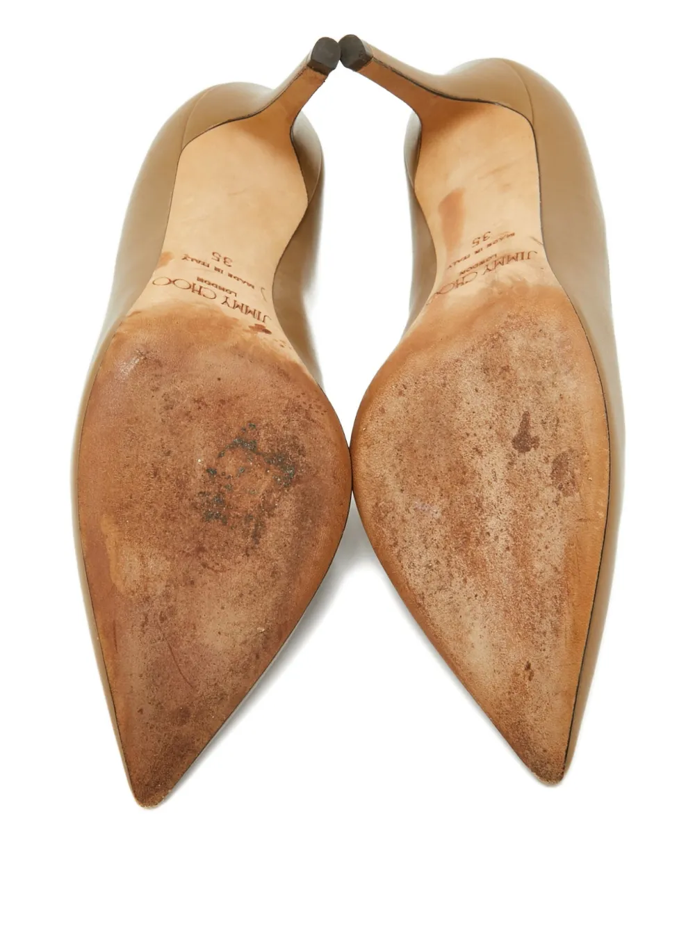 Jimmy Choo Pre-Owned 85 mm Avril leren pumps - Beige