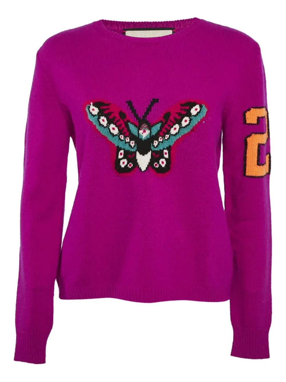 Gucci Pre-Owned butterfly-embroidered sweater | Purple | Image 1