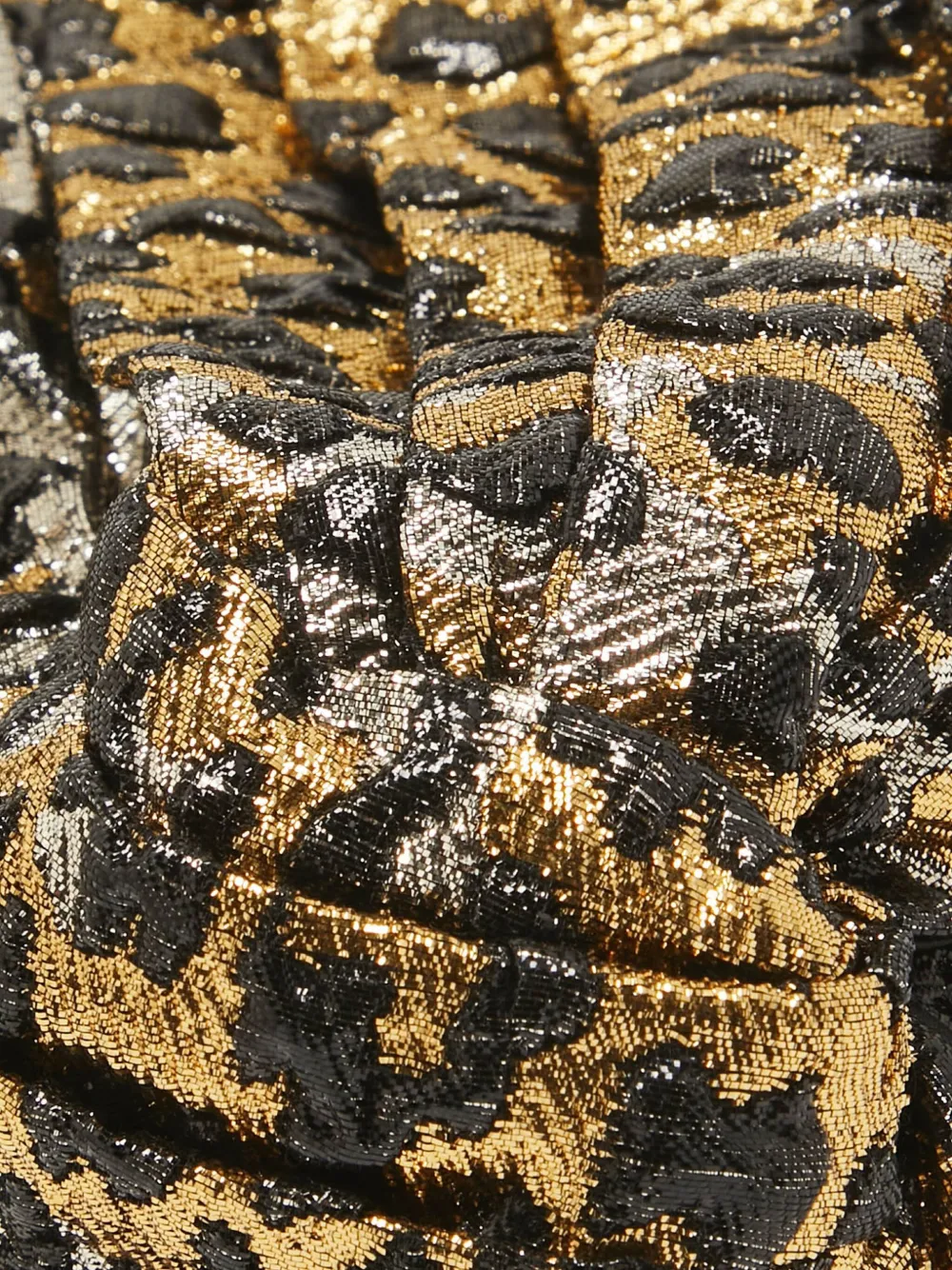 Pre-owned Gucci 2024 Leopard-print Lamé Turban In Gold