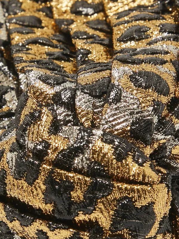 Gucci Pre-Owned 2024 leopard-print Lamé Turban | Gold | FARFETCH display picture 3