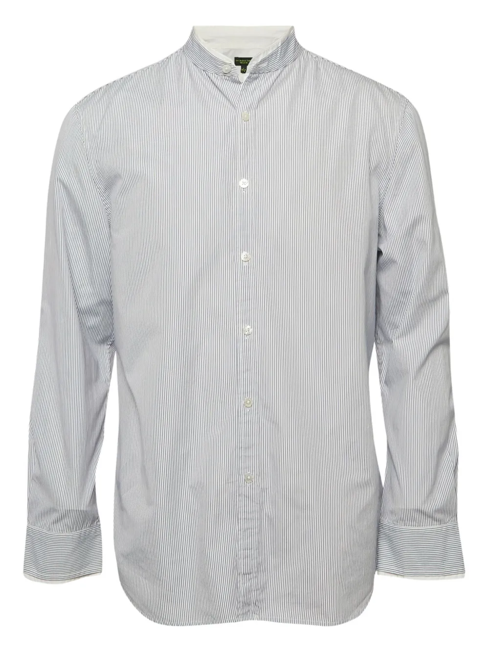 Shanghai Tang stripe mandarin-collar shirt | Blue | Image 1
