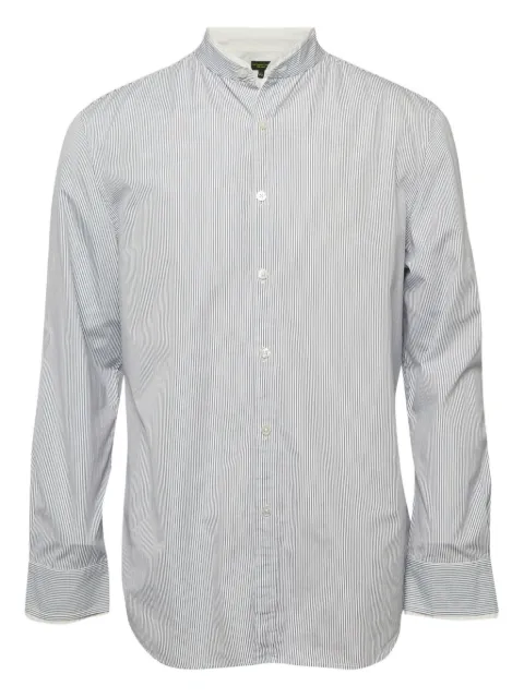 Shanghai Tang stripe mandarin-collar shirt
