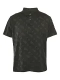 BOSS geometric-pattern polo shirt - Black