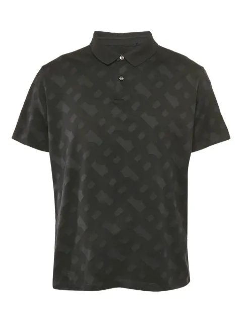 BOSS geometric-pattern polo shirt