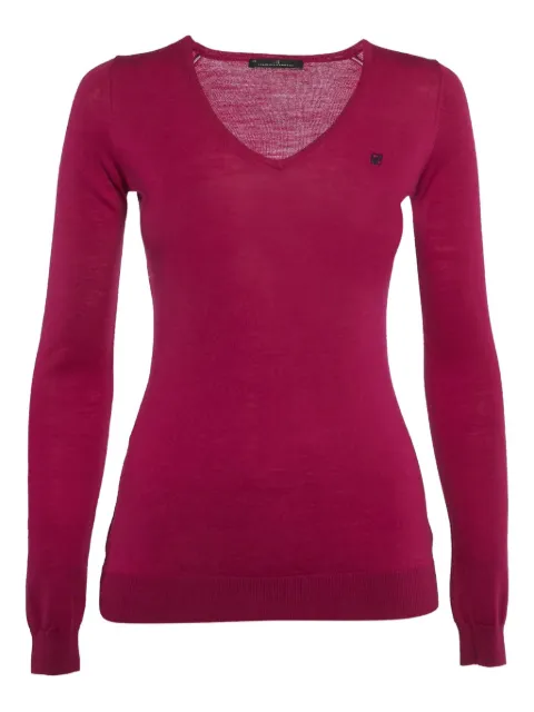 Carolina Herrera Vintage long-sleeve V-neck sweater