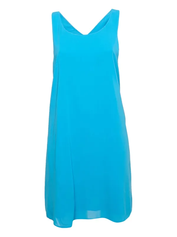 alice and olivia blue silk dress MAY HALTER NECK CHAIN WAIST GOWN in PALACE BLUE