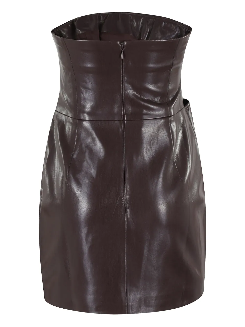 THE ANDAMANE draped mini dress - Bruin