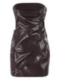 THE ANDAMANE draped mini dress - Brown