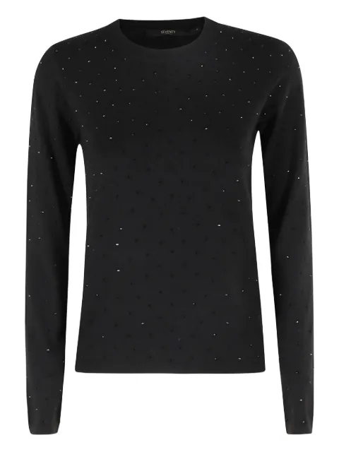 Seventy embellished round-neck sweater