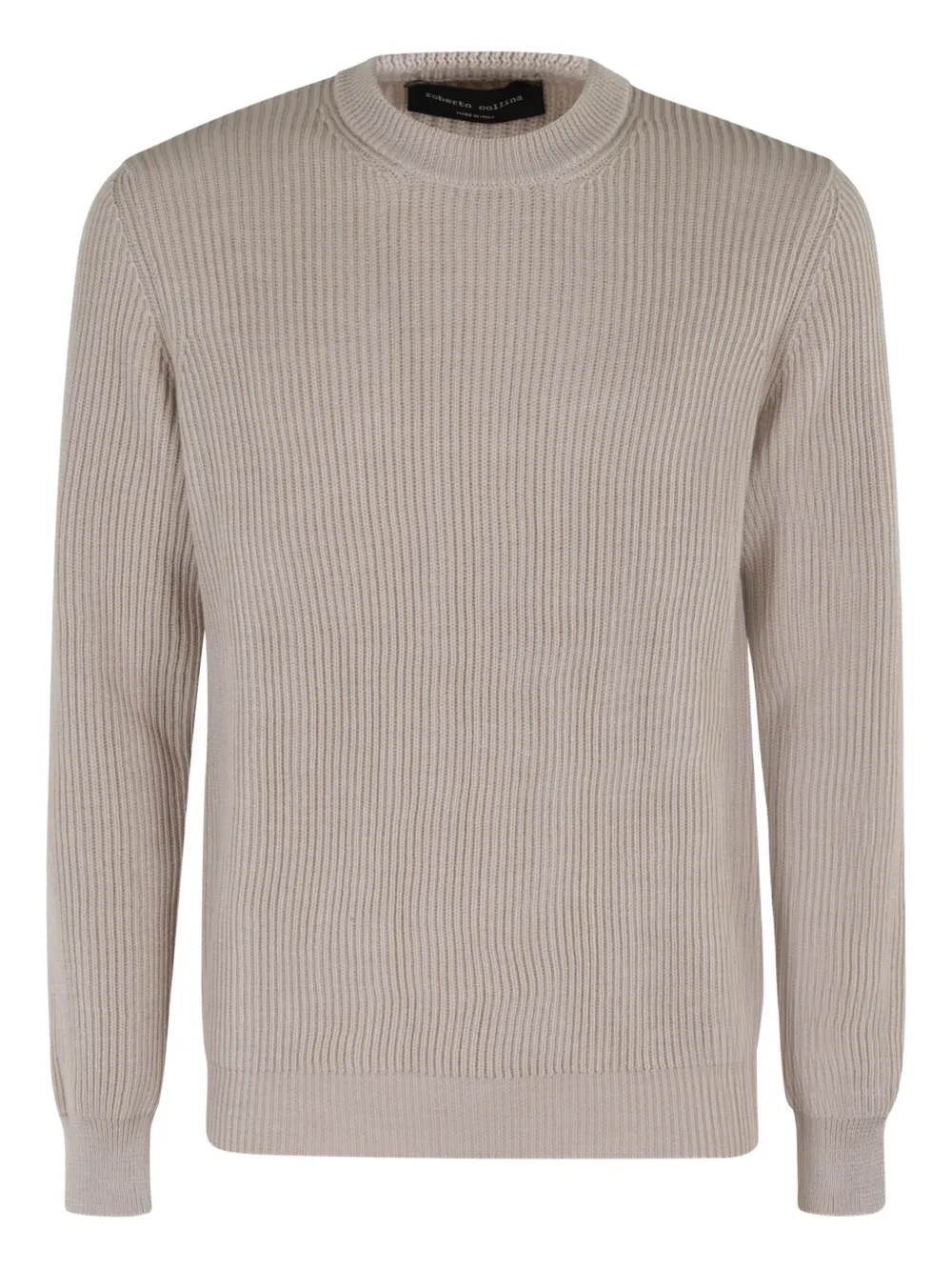 Roberto Collina ribbed crew-neck sweater Beige