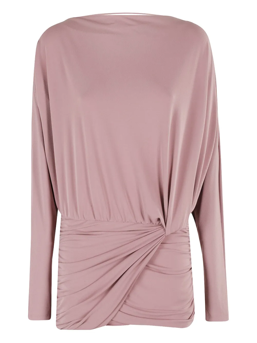 THE ANDAMANE Gedrapeerde jurk met cropped mouwen Roze