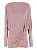 THE ANDAMANE draped three-quarter-sleeve dress - Pink