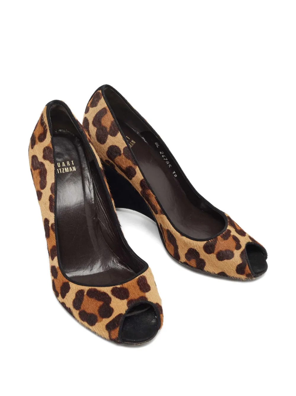 Stuart Weitzman 100mm leopard-print wedge pumps | Image 2