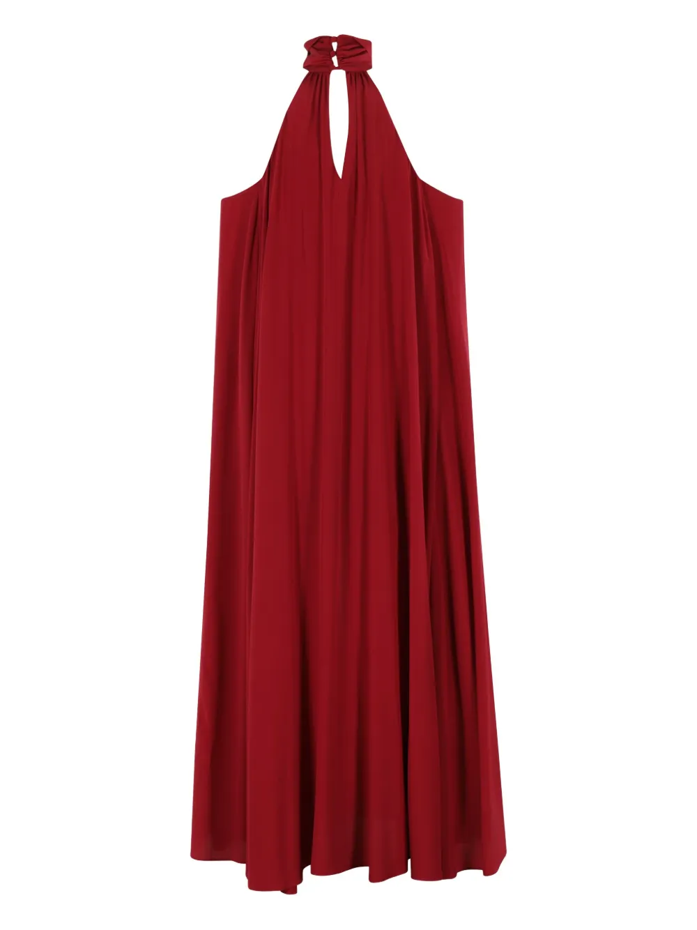 Erika Cavallini Jurk met halternek en cape Rood