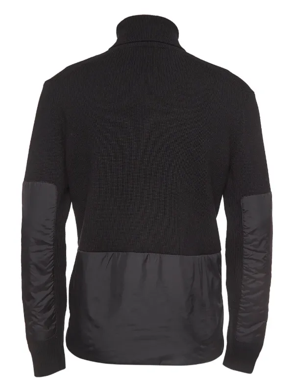 Moncler Vintage Ribbed Turtleneck Sweater | Black | FARFETCH