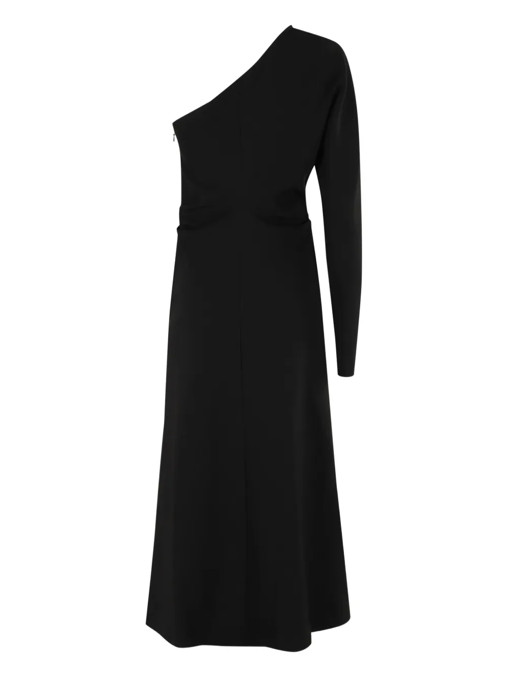 Federica Tosi one-shoulder long-sleeve maxi dress Zwart