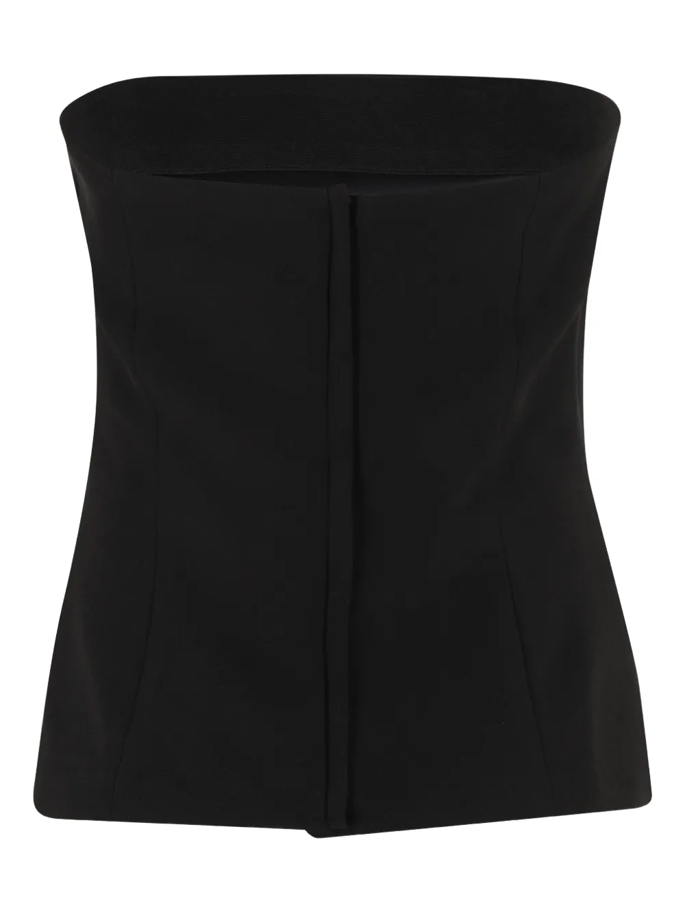 Federica Tosi Strapless top met afwerking Zwart