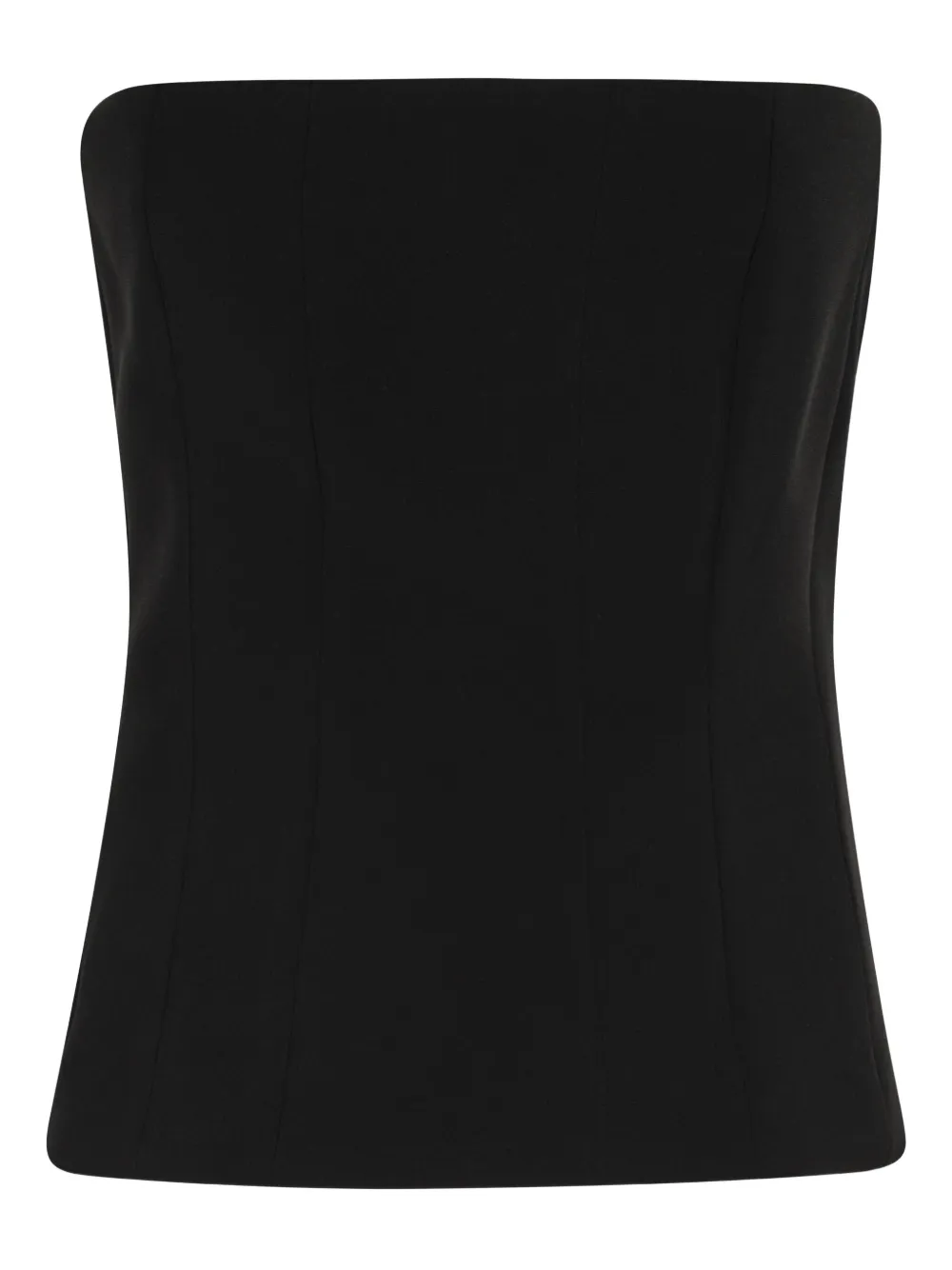 Federica Tosi strapless seam-detail top - Zwart