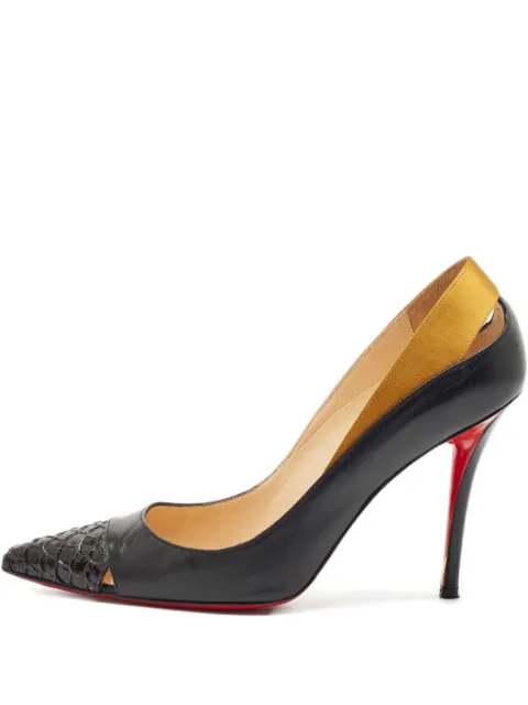 Christian Louboutin Pre-Owned 105mm leather pointed-toe heeled pumps