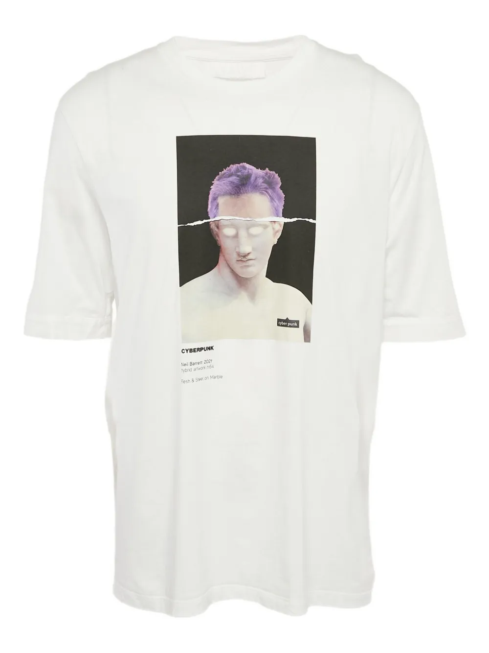 Neil Barrett 2021 Cyberpunk-print T-shirt | White | Image 1