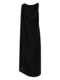 Erika Cavallini draped one-shoulder dress - Black