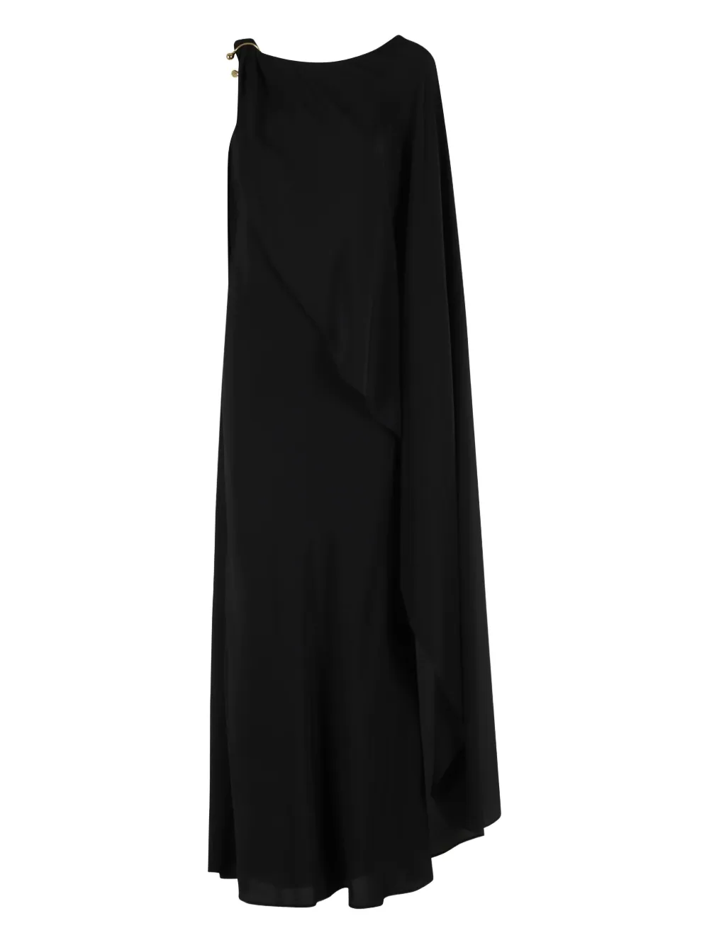 Erika Cavallini draped one-shoulder dress - Zwart