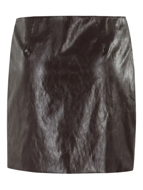 Federica Tosi draped leather-effect mini skirt