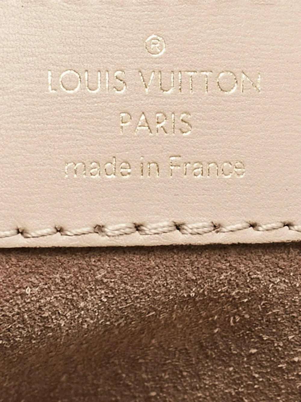 Pre-owned Louis Vuitton Monogram-embossed Leather Handbag In Neutral