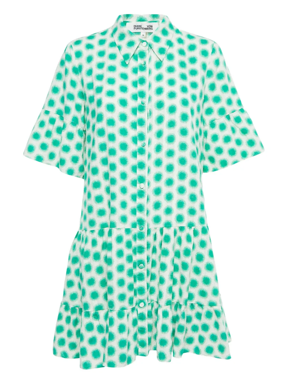 Diane Von Furstenberg Vintage sunburst-print dress | White | Image 1