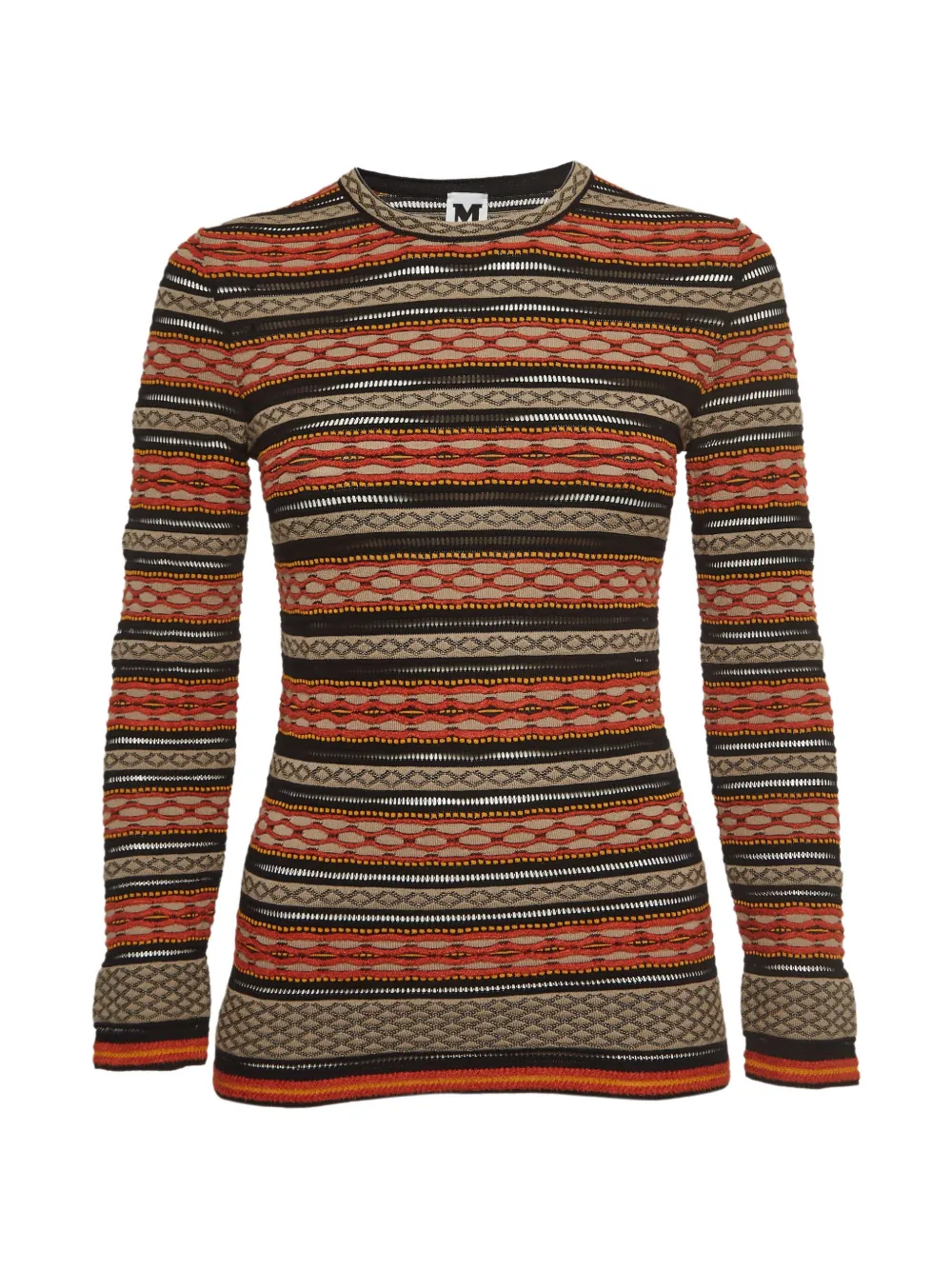 Missoni Pre-Owned Top in maglia a righe - Rosso