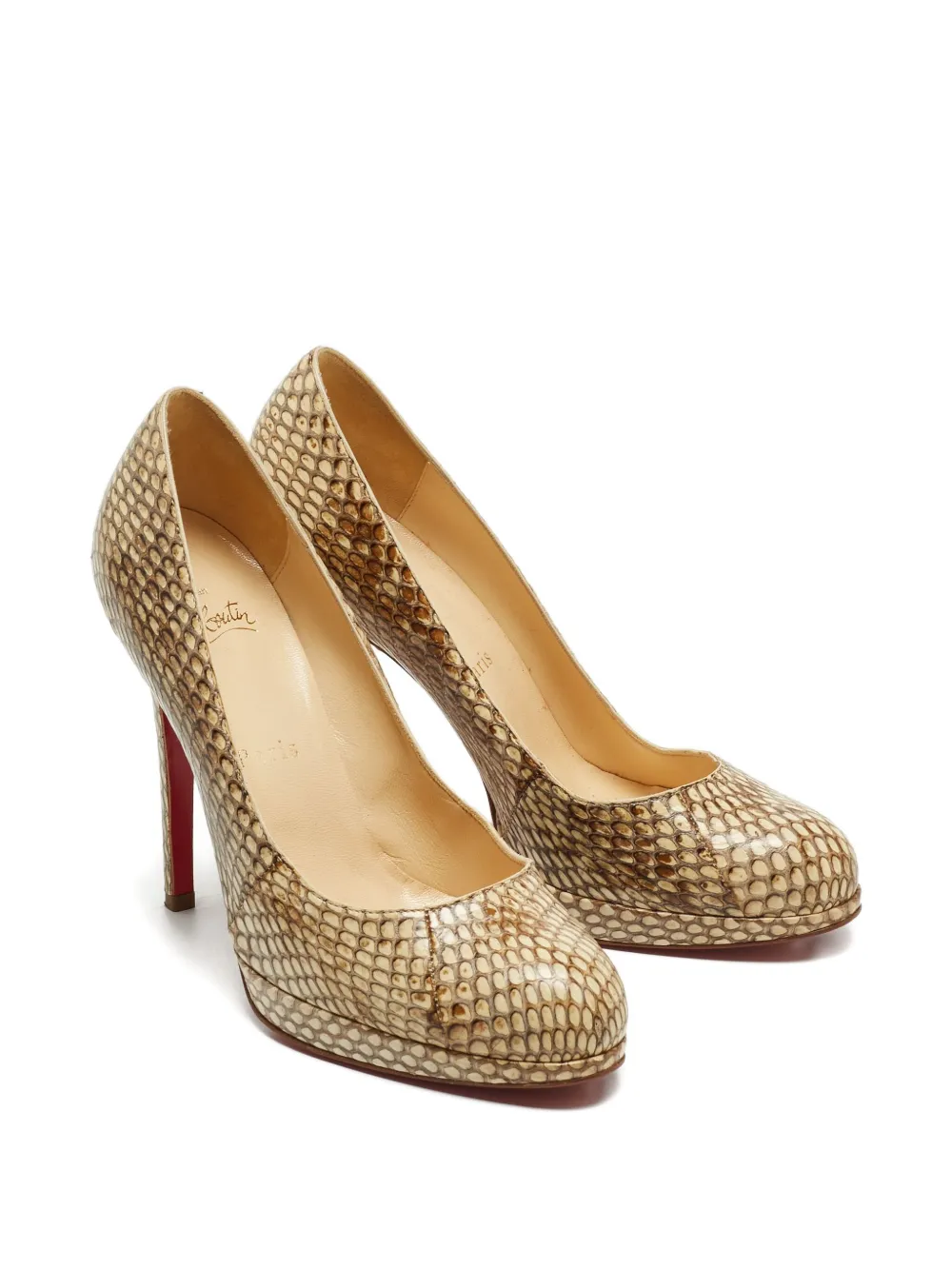 Christian Louboutin Pre-Owned 115mm python-leather pumps | Image 2