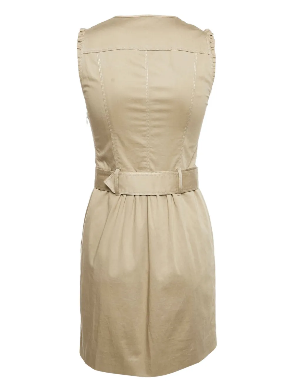 Burberry Pre-Owned Mini-jurk met rits en ceintuur - Beige