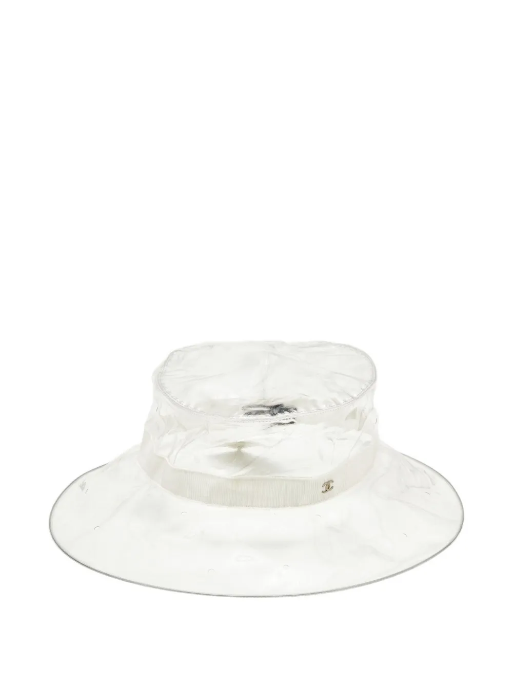 CHANEL Pre-Owned PVC リボン ハット | ホワイト | Image 1