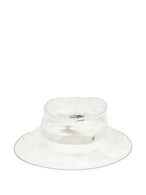 CHANEL Pre-Owned sombrero con listón de pvc