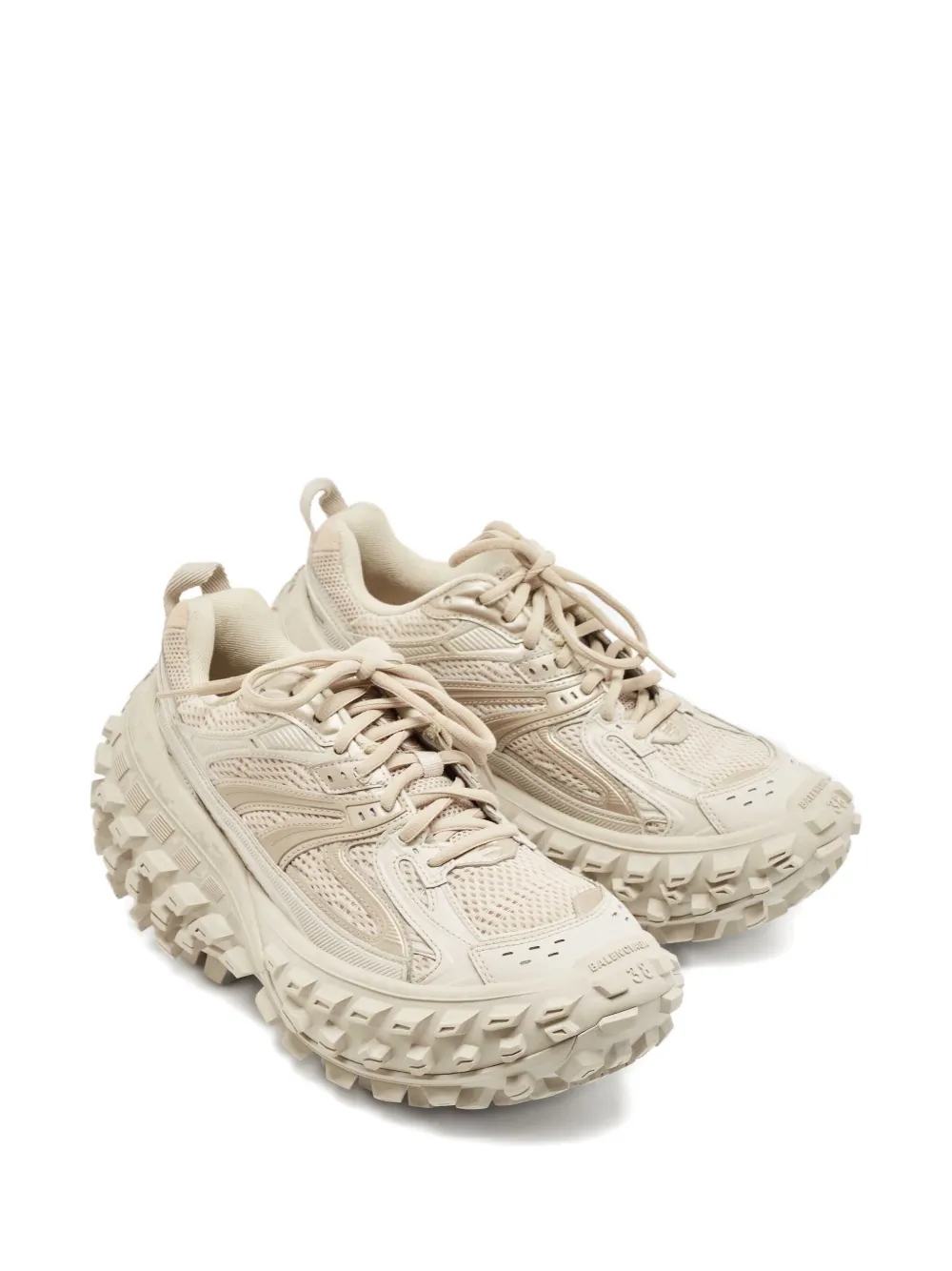 Balenciaga Pre-Owned Defender sneakers van imitatieleer - Beige