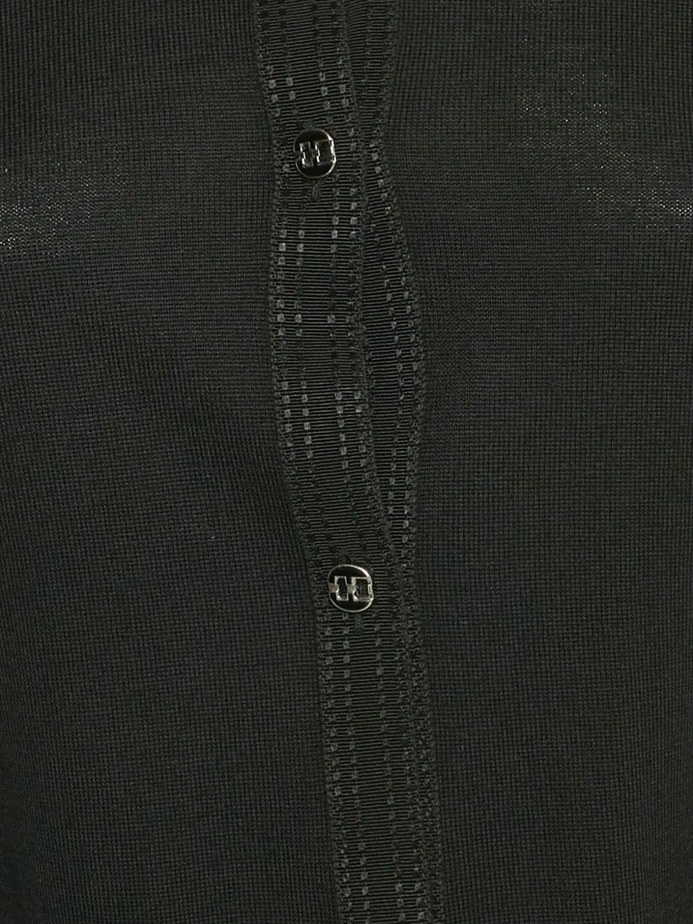 Pre-owned Ferragamo Buttoned-up Wool Cardigan In Black